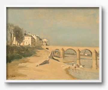 Bridge on the Saône River at Mâcon | Riverside Landscape | Jean-Baptiste-Camille Corot