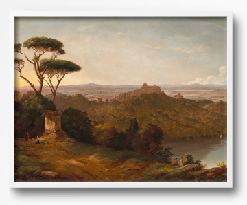 Castle Gondolfo, Lake Albano, Italy | Italian Landscape | Christopher Pearse Cranch