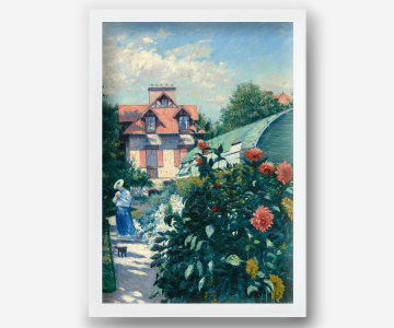 Dahlias, Garden at Petit Gennevilliers | Impressionist Garden Scene | Gustave Caillebotte